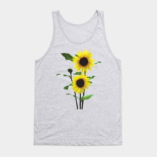 Sunflowers Tall and Short Tank Top